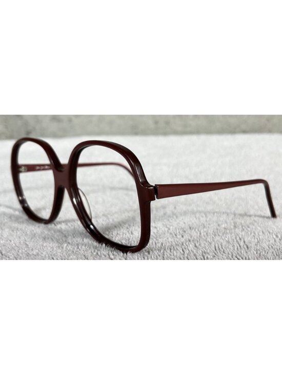 Vintage Zsa Zsa Gabor Retro Oversized Disco Burgundy Eyeglasses Frames 58-18-140 main image 5